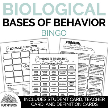 Preview of Psychology: Biological Bases of Behavior Bingo