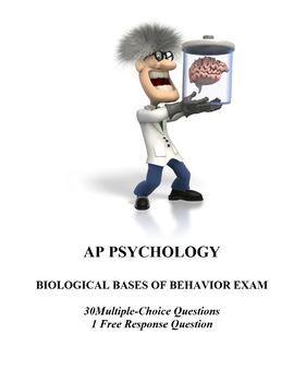 Preview of Biological Bases of Behavior Unit Exam for AP Psychology