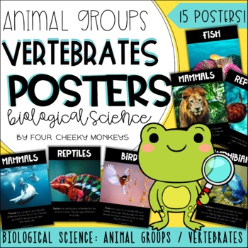 Preview of Biological Science Posters - animal groups // vertebrates display charts