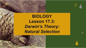 Preview of Biology 17.3 Darwin's Theory: Natural Selection Google Doc Guided Notes & Slides