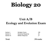 Biology 20 - Alberta - Unit Test - Energy Transfer and Eco
