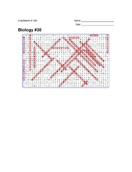 Fishing (solution) - Word Search Puzzle