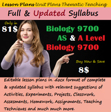 Biology 9700 AS & A Level Biology 9700 Lesson Plans/ Unit 