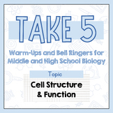 Biology Bell Ringers/Daily Warm-Ups- Cell Structure & Function