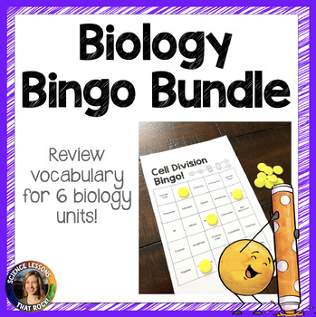 Preview of Biology Bingo Vocabulary Review Game Bundle