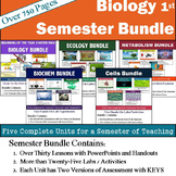 Biology Bundle - Semester Curriculum includes: 5 Units 30 Topics