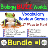 Biology Vocabulary Activities & Games Bundle Macromolecule