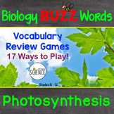 Photosynthesis - Biology Science Vocabulary Activities & Games