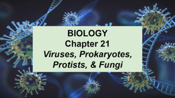 Preview of Biology Ch 21 Viruses Prokaryotes Protists Fungi MS Word Guided Notes & Ppt