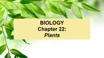 Preview of Biology Ch 22 Plants Google Doc Guided Notes & Slides