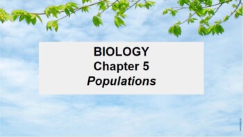 Preview of Biology Chapter 5 Populations Google Docs Guided Notes & Slides