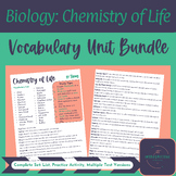 Biology: Chemistry of Life Vocabulary Bundle