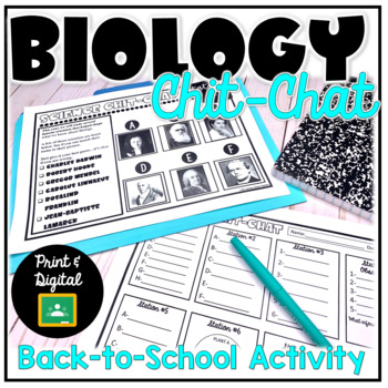 Preview of Biology Chit Chat- Back to School Activity