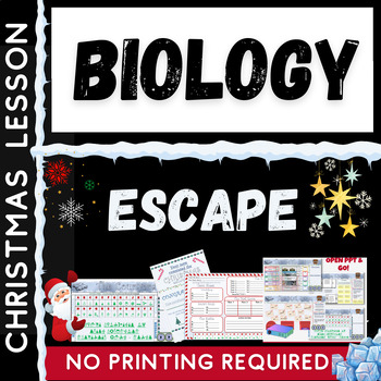 Preview of Biology Christmas Quiz Escape Room