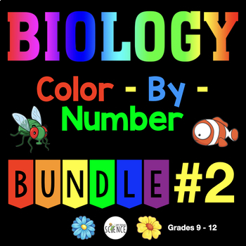 Preview of Biology Color By Number Bundle #2 - Water Macromolecules Enzymes Cells Transport