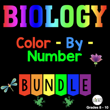 Preview of Biology Color By Number Bundle #1 Scientific Method Microscope Lab Safety