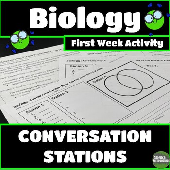 Preview of Lab Stations- Biology Conversation Stations: First Week Lab Activity
