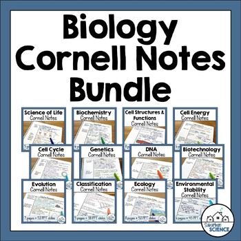 Preview of Biology Cornell Notes- Guided Notes - Cells, Photosynthesis, Genetics, & Ecology