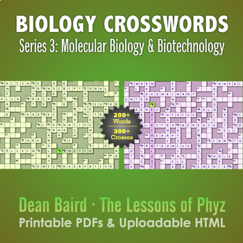 Preview of Biology Crossword Puzzles - Series 3: Molecular Biology and Biotech BUNDLE