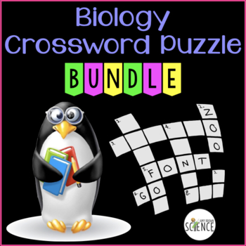 Preview of Biology Crossword Puzzle Bundle
