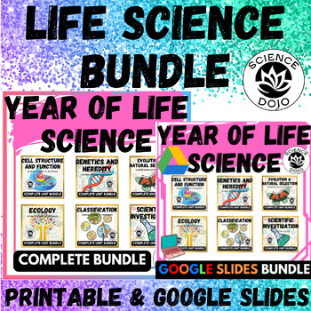 Preview of Biology Curriculum- Full YEAR Bundle | Life Science Interactive Notebook