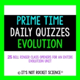 Biology Daily Bell Ringers/Exit Slips - Evolution