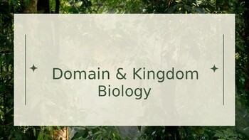 Preview of Biology Domain & Kingdom slide teach