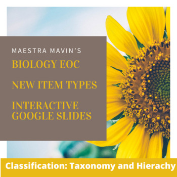 Preview of Biology EOC New Question Types Interactive Slides Classification and Taxonomy