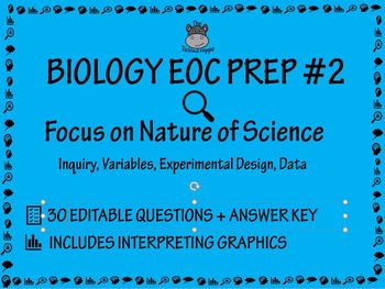 Preview of BIOLOGY EOC Test Prep #2 NATURE OF SCIENCE