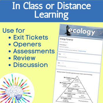 Biology Ecology Writing Prompts Exit Tickets, Review, Essays - Distance Learning
