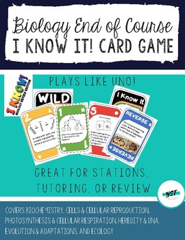 Preview of Biology End of Course Card Game - Great review for ANY State!