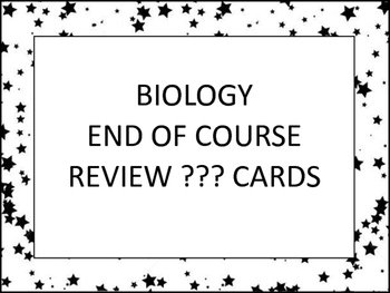 Preview of Biology End of Course Review Questions Task Cards