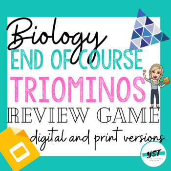 Preview of Biology End of Course Triomino Review - Great For Any State - Digital or Print 