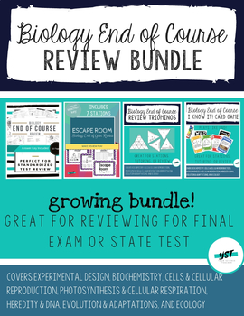 Preview of Biology End of Course and State Test Review Bundle