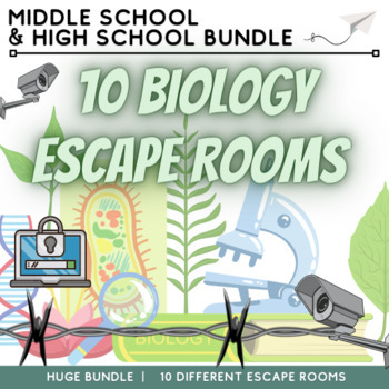Preview of Biology Escape Room Collection ( Genetics | Cells | DNA | Evolution.. 10 Topics)