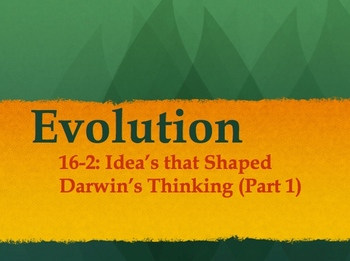 Preview of Biology - Evolution (16.2 Powerpoint and Guided Notes)