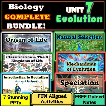 Preview of Biology Evolution Unit Complete Resource Curriculum BUNDLE
