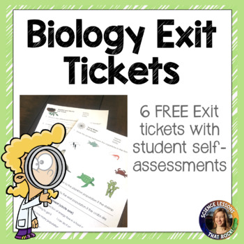 Preview of Biology Exit Ticket Freebie