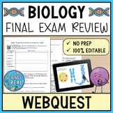 Biology Final Exam Review Webquest - Reviews ENTIRE Year! 