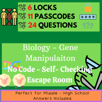 Preview of Biology - Gene Manipulation - Escape Room Challenge