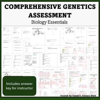 Preview of Biology - Genetics Assessment with 3 sets of Extra Credit and Answer Key