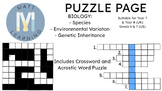 Biology - Genetics Puzzle Page