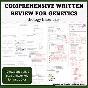 Preview of Biology - Genetics - Written Review with Answer Key