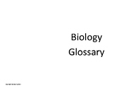 Biology Glossary- booklet version