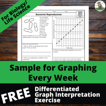 Preview of Biology Graphing Activity Bundle Sample - Bacterial Reproduction