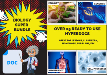 Preview of Biology HyperDocs SUPER Bundle