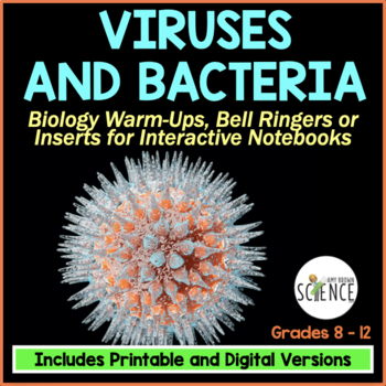 Preview of Viruses and Bacteria Biology Bell Ringers and Warm Ups Activity