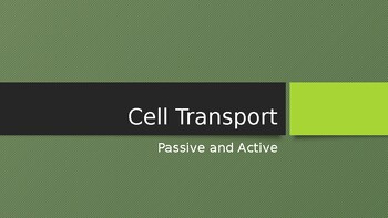 Preview of Biology Introduction to Cell Transport
