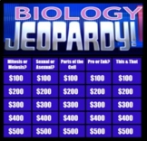 Biology Jeopardy: Cells, Mitosis, Meiosis, Sexual, Asexual
