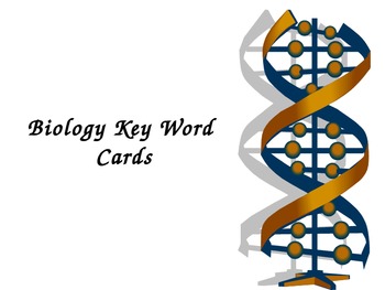 Preview of Biology Key Word Flash Cards